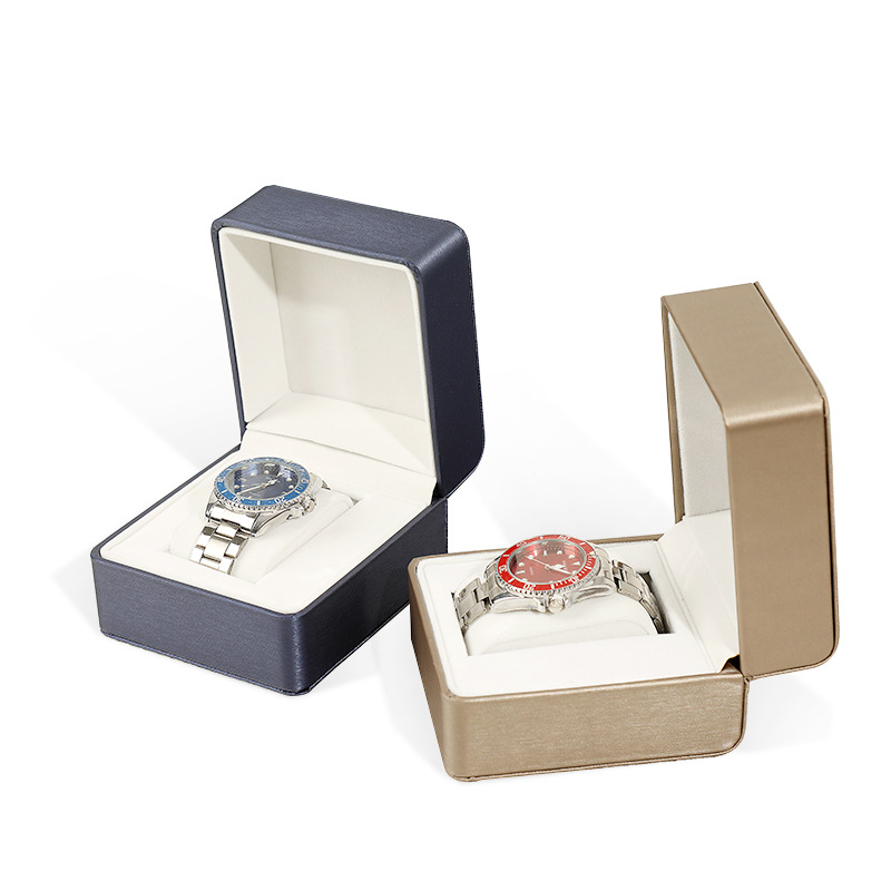 FORTE Abgerundete Uhrenbox aus PU-Leder. Uhrenverpackungsbox. Uhrenaufbewahrung. Clamshell-Uhrenbox