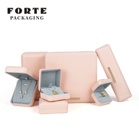 FORTE 2023 Luxus neu eingetroffen Halskette Armreif Box Schmuck Set Box hochwertige PU-Leder Ring Verpackung Box 