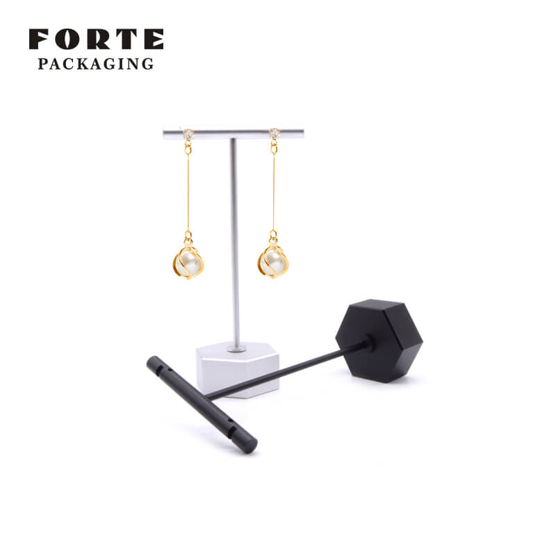 FORTE Goldschmuck-Präsentationsständer, sechseckiger Metall-Ohrring-Präsentationsständer