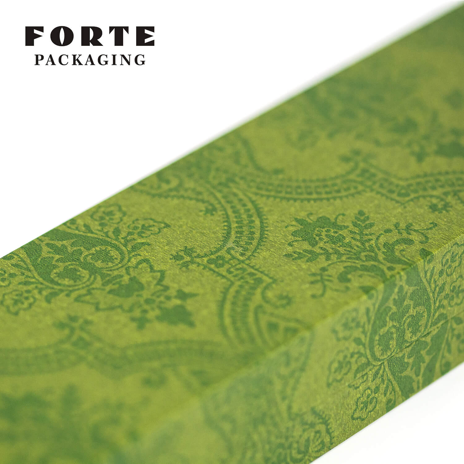 FORTE Mode-Aufbewahrungsbox aus grünem Kunstlederpapier, individuelles Geschenk für Schmuck 