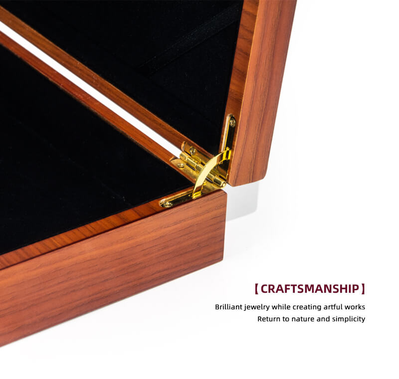 FORTE Großhandel Holz-Schmuckschatulle, maßgeschneiderte Holz-Ehering-Box, luxuriöse Schmuck-Holzverpackung, Armband-Boxen